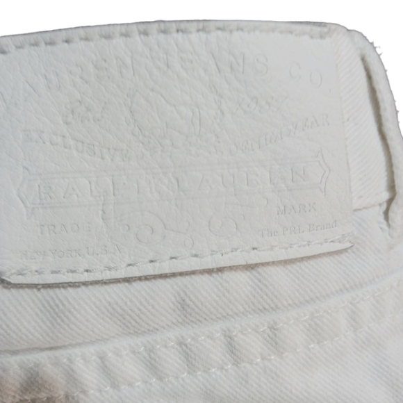 Ralph Lauren WhiteEmbroidered Girlfriend Jeans Cropped Ankle Jeans size 4 Petite - Picture 8 of 10